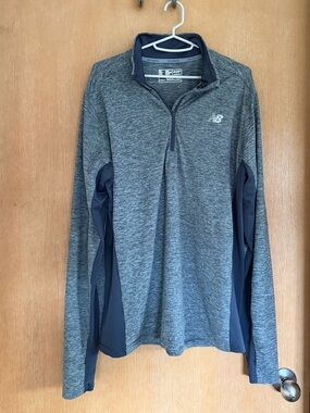New Balance Grey Athletic Quarter-Zip Pullover